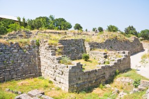 Ancient walls of legendary Troy city